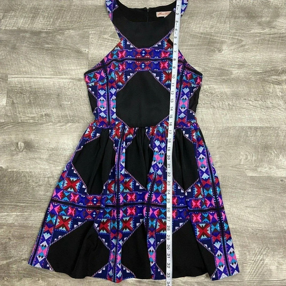 Mara Hoffman Dress Womens Size 0 Multicolor Geometric Racer Back Pockets Ladies - Picture 5 of 8
